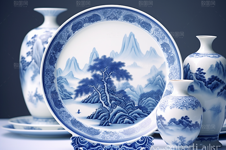 青花瓷陶瓷丹青瓷器