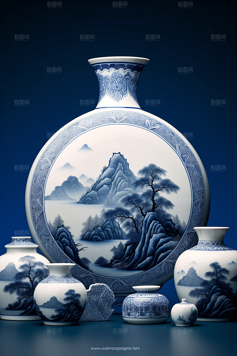 青花瓷陶瓷丹青瓷器
