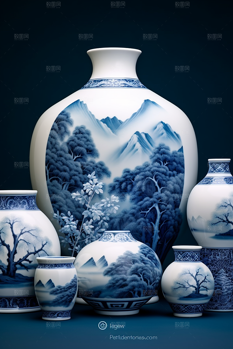青花瓷器皿陶瓷瓷器