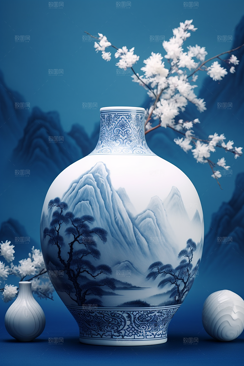 青花瓷器皿陶瓷瓷器