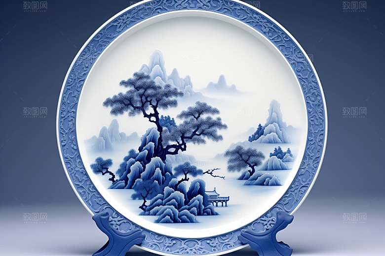 青花瓷古董陶瓷瓷器