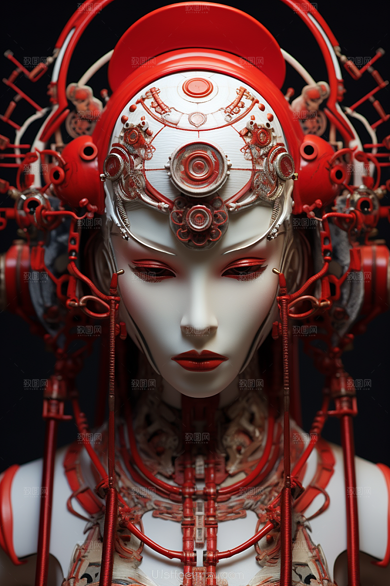 科幻国潮人物高清未来模型