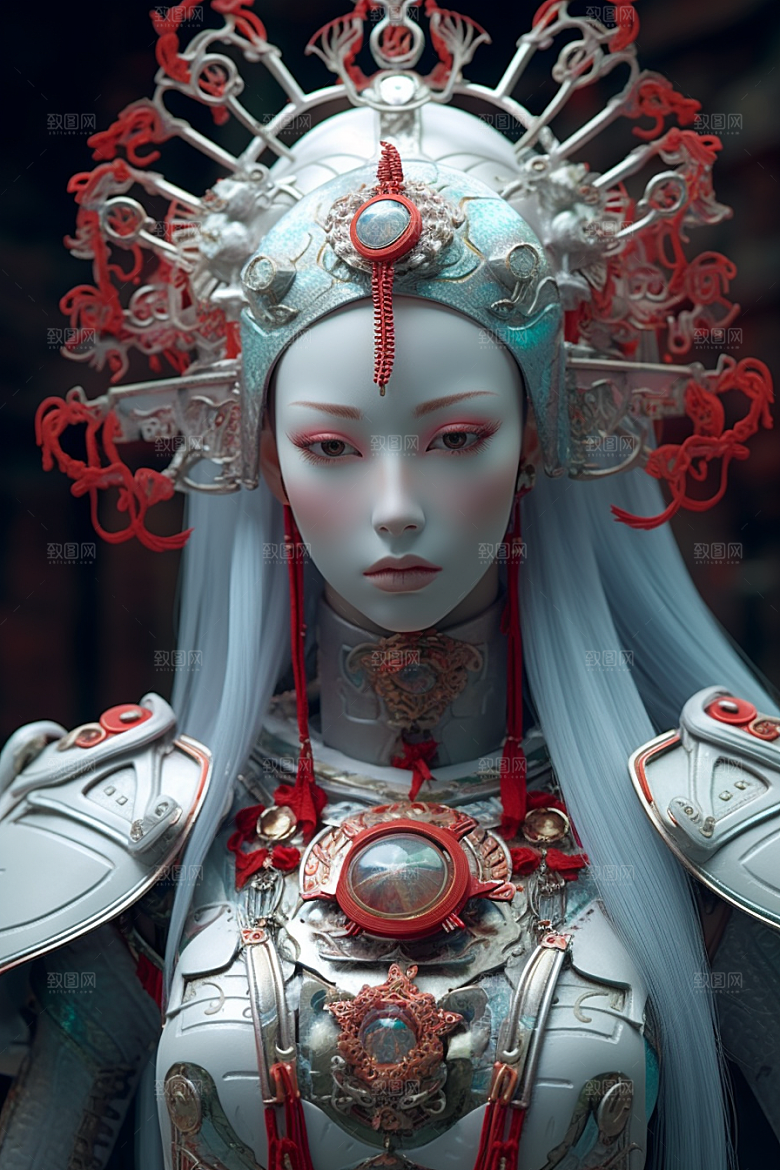 科幻国潮人物赛博朋克未来模型