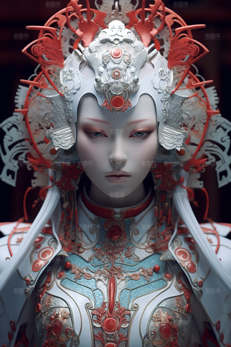 科幻国潮人物赛博朋克未来模型