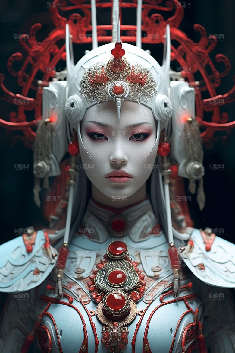 科幻国潮人物高清未来模型