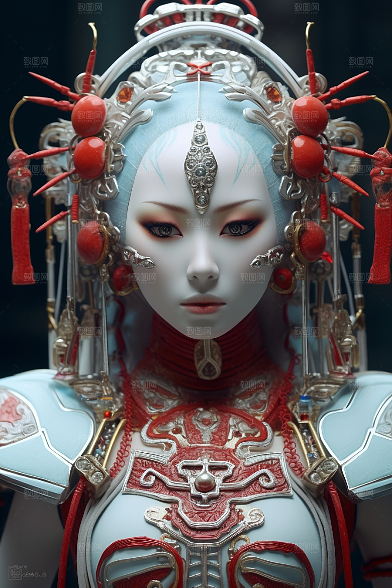 科幻国潮人物赛博朋克未来模型