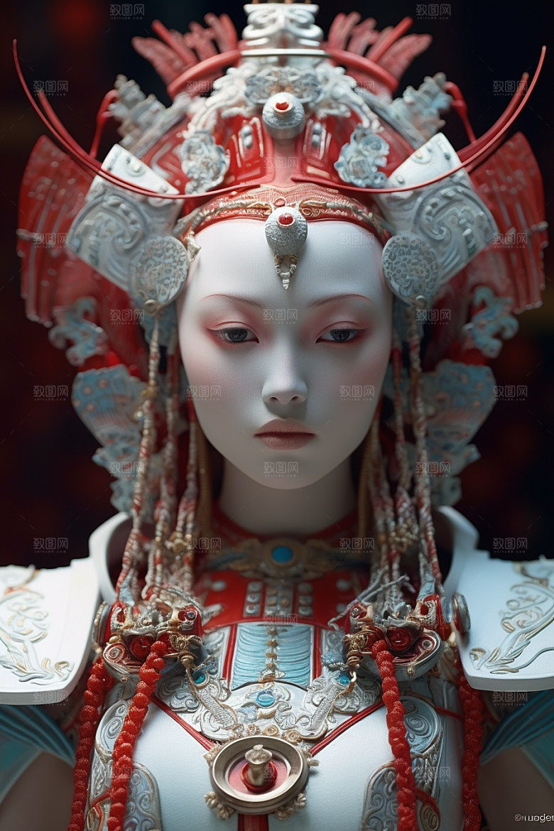 科幻国潮人物高清中国风模型