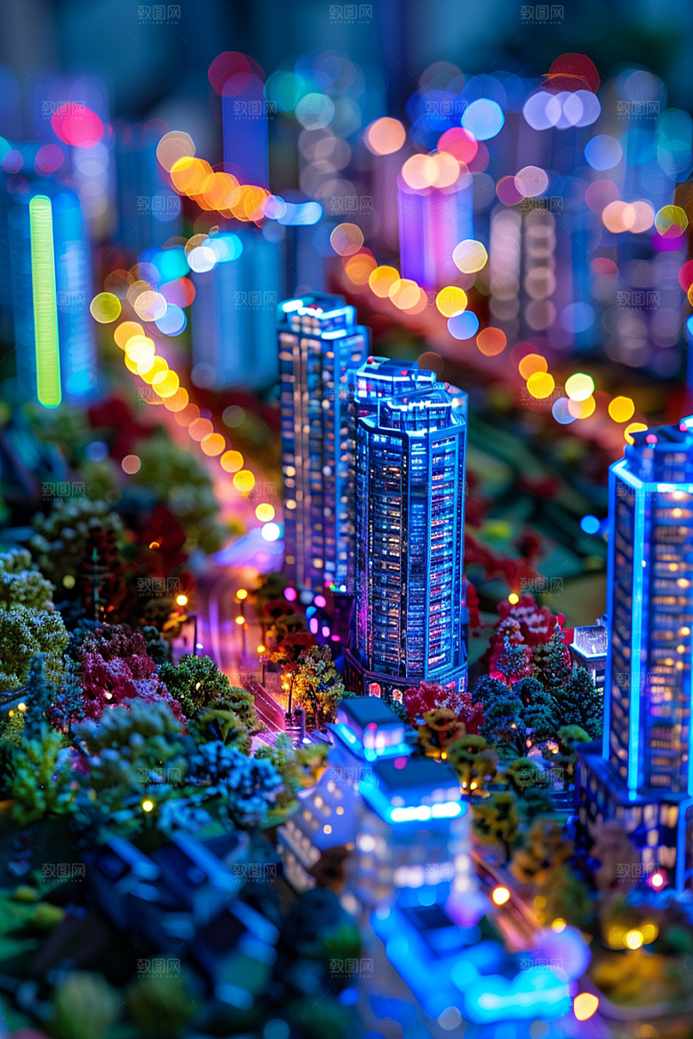 国潮光效建筑质感幻想风模型