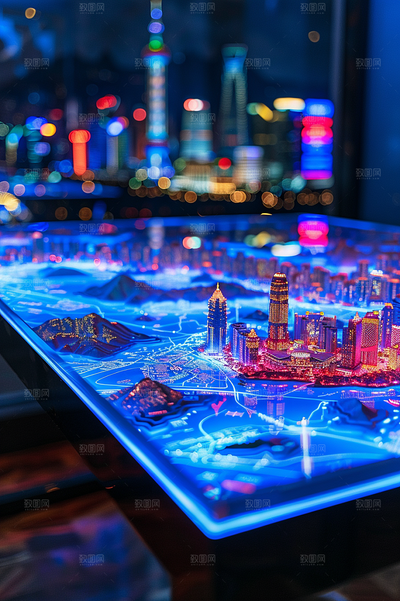 国潮光效建筑幻想风3D模型