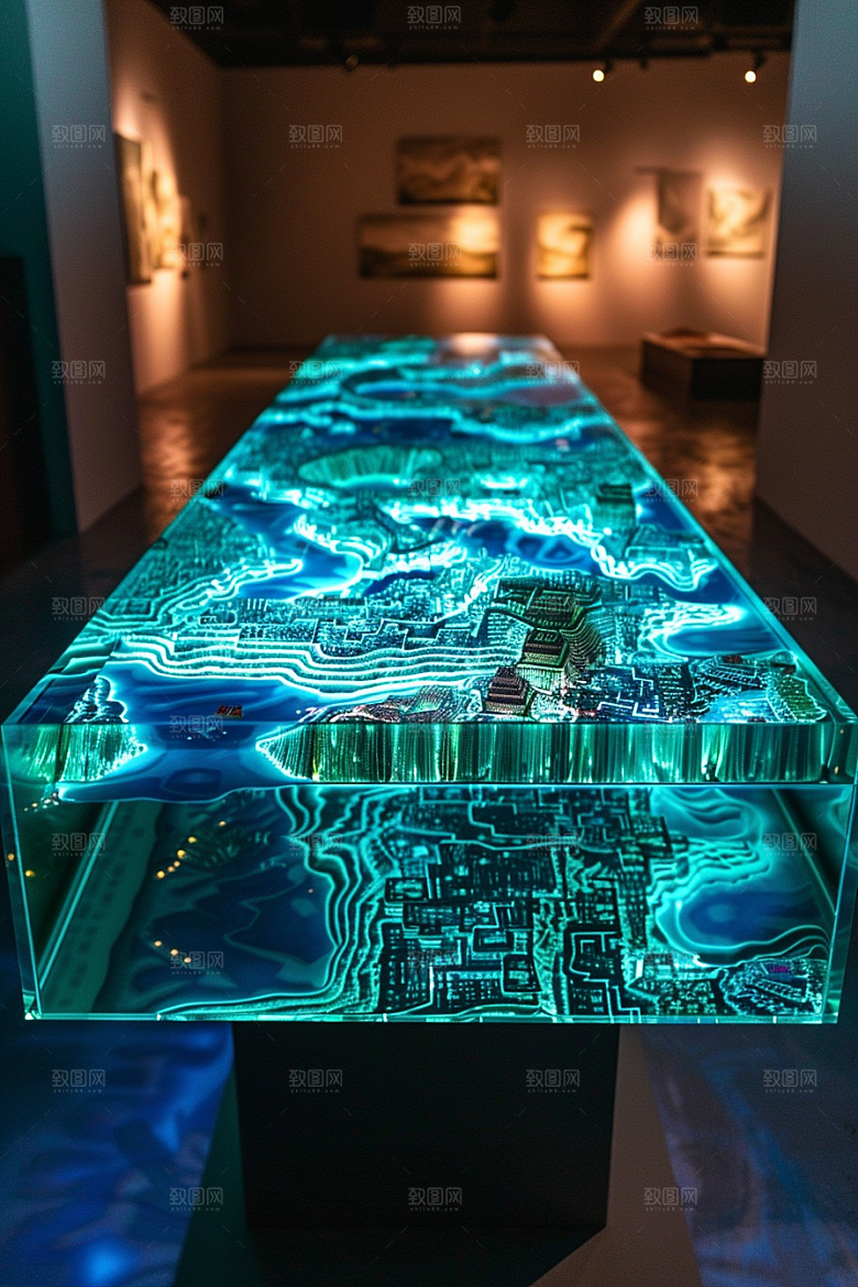 国潮光效建筑中国风3D模型