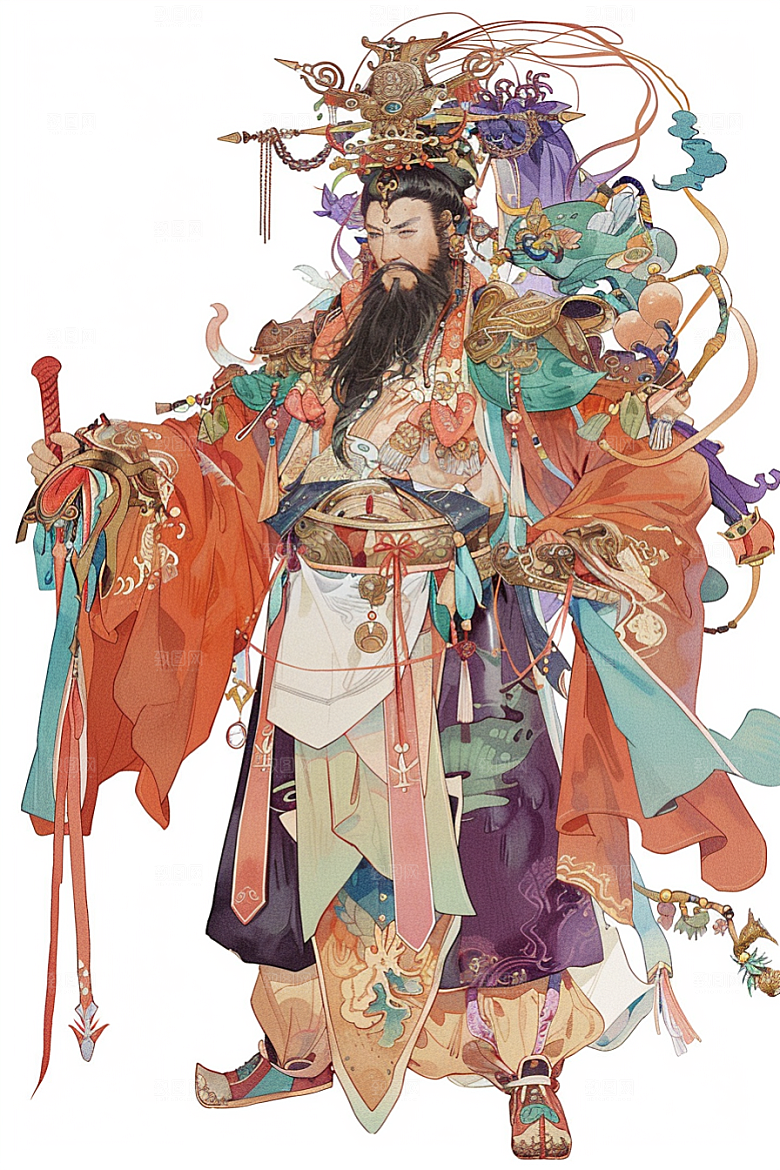 神话人物传说神仙插画