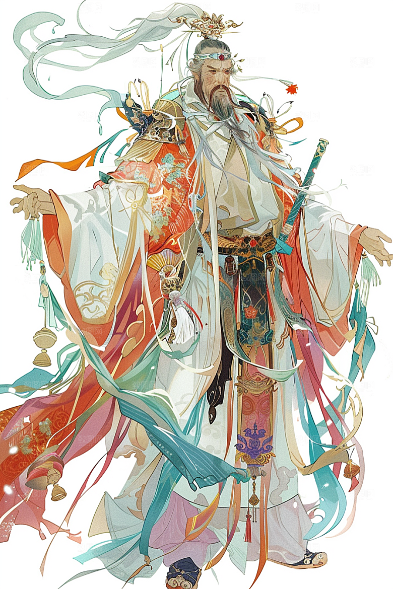 神话人物肖像人物插画