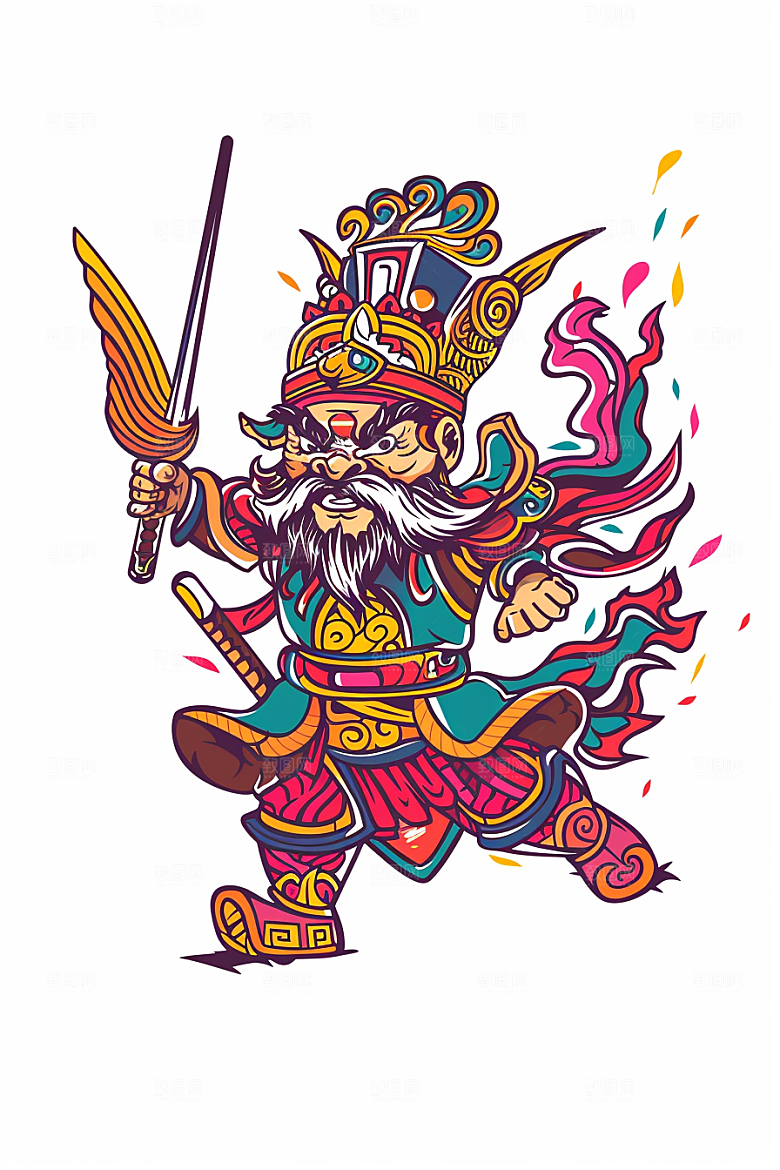 神话人物传统传说插画