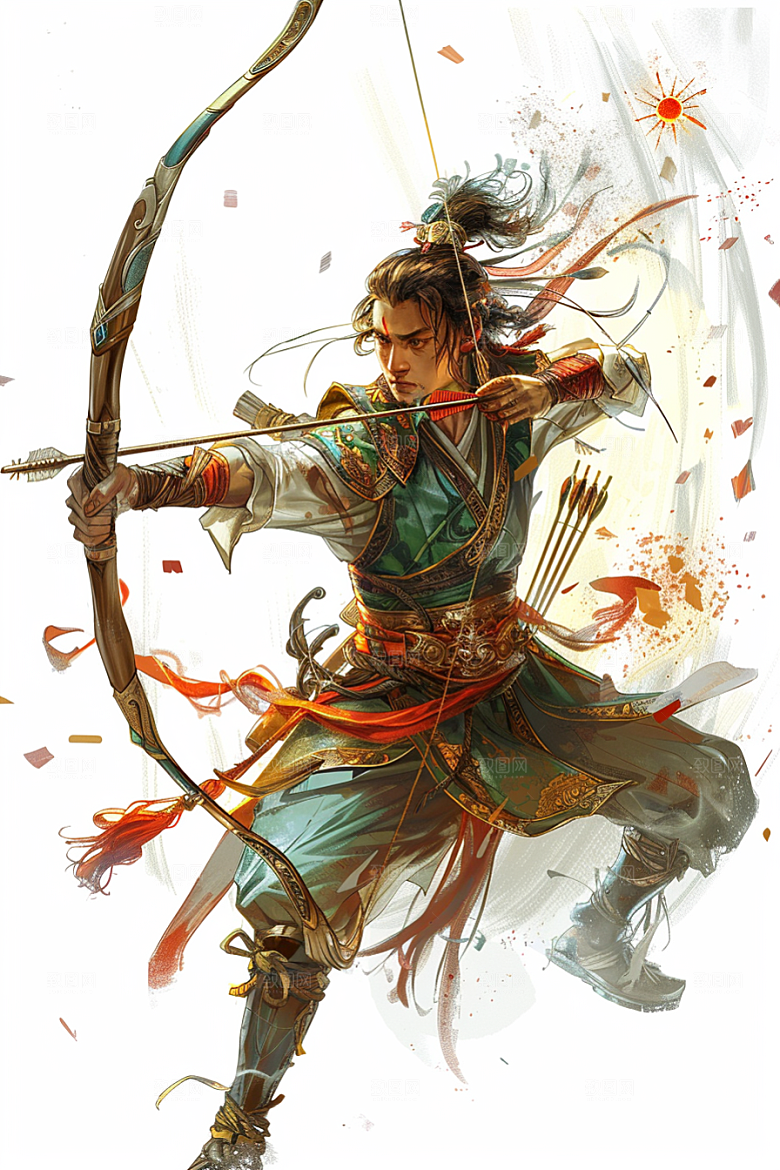 神话人物神仙神像插画