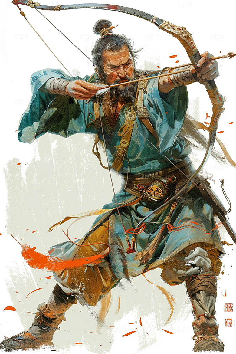 神话人物神像传统插画