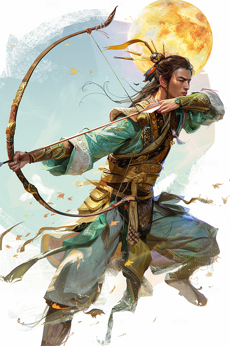 神话人物送神神仙插画