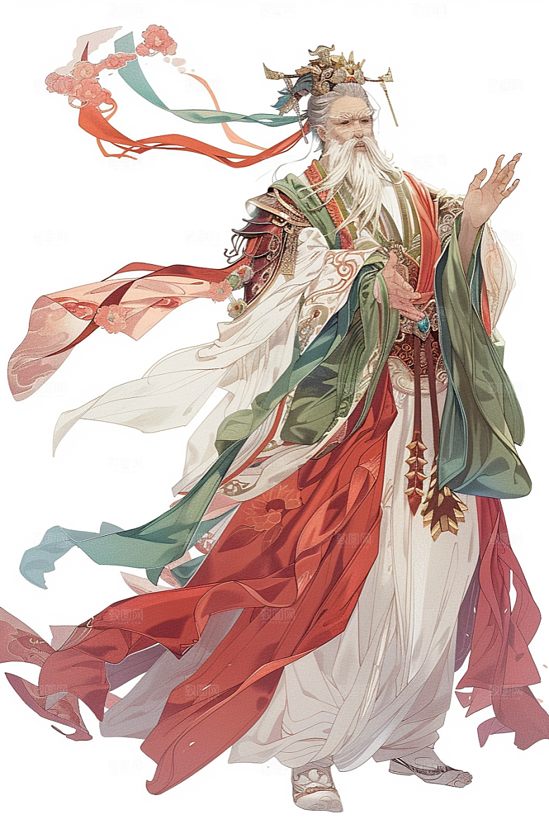 神话人物传统人物插画