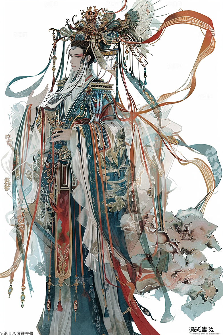 神话人物传统国潮插画