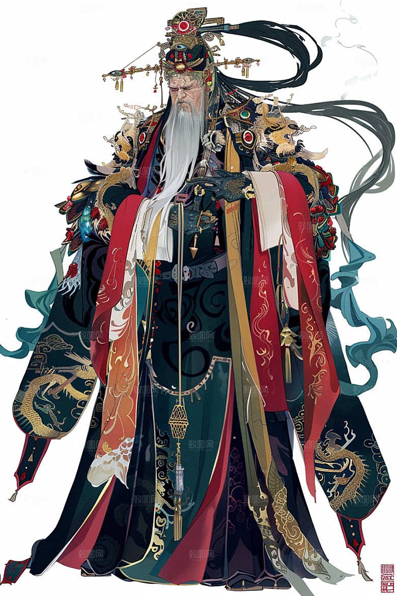 神话人物幻想肖像插画