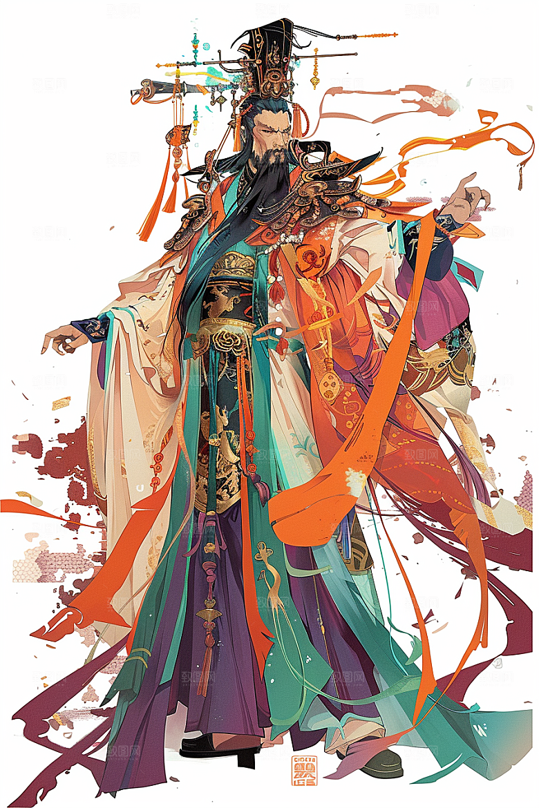 神话人物传说人物插画