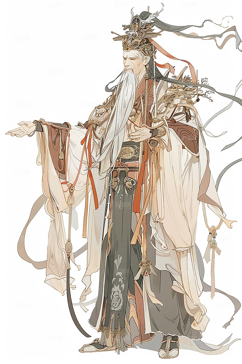 神话人物人物手绘插画