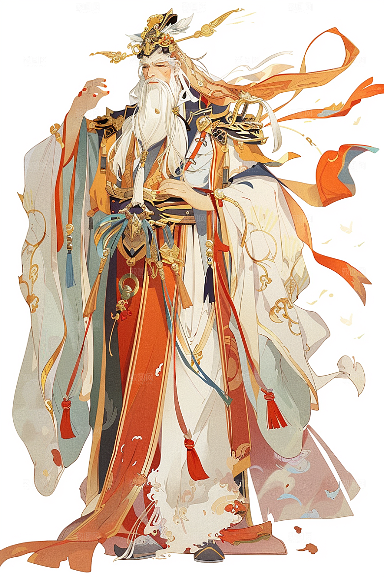 神话人物神仙手绘插画