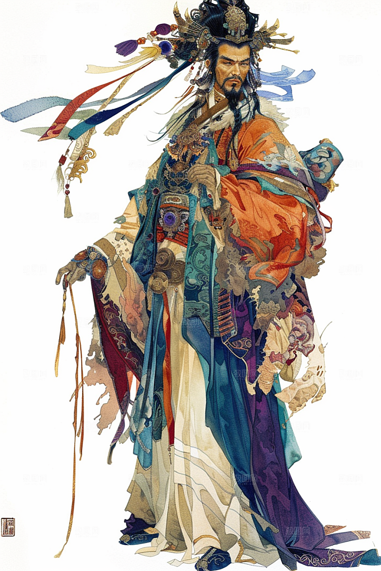 神话人物幻想中国风插画