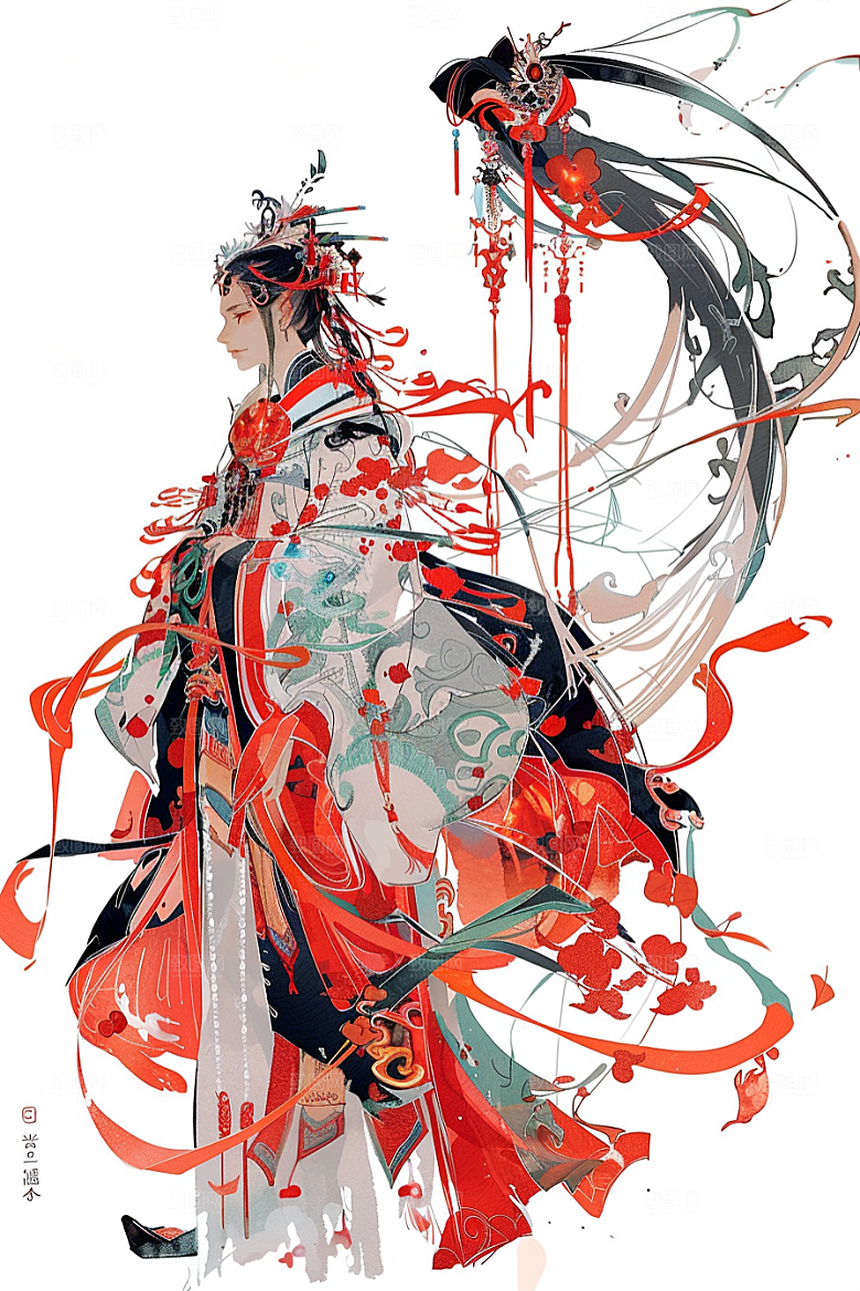 神话人物传统传说插画