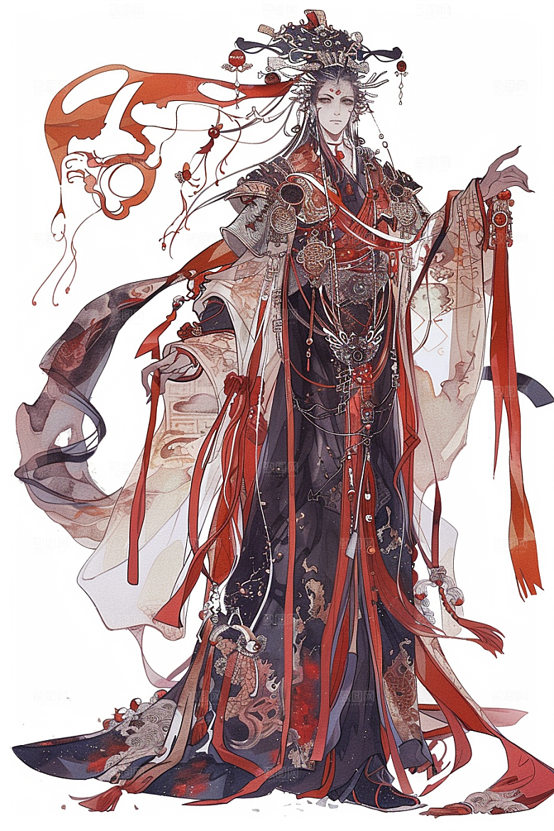神话人物幻想手绘插画