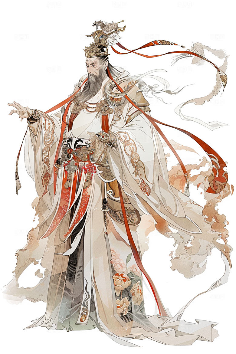 神话人物神像神仙插画