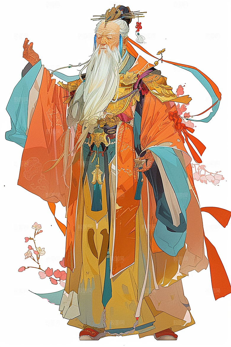 神话人物手绘幻想插画