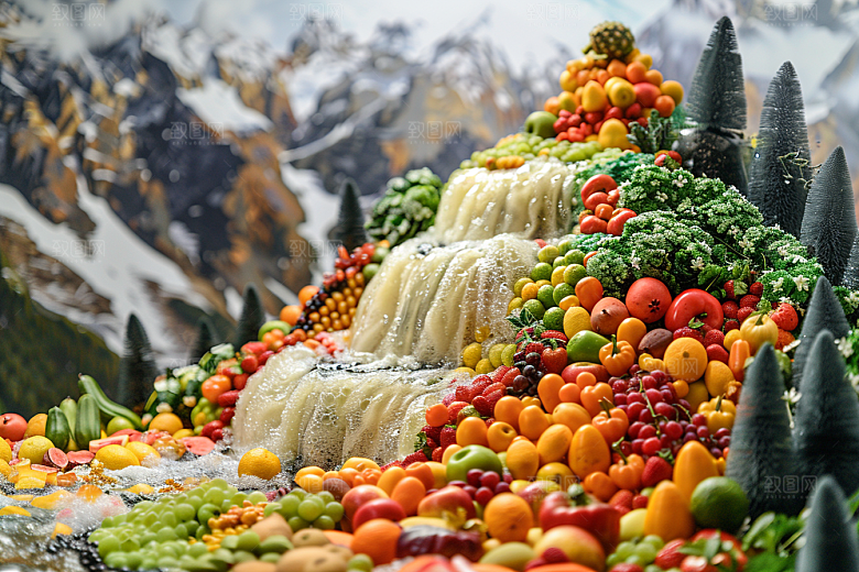 果蔬风景山水食物素材