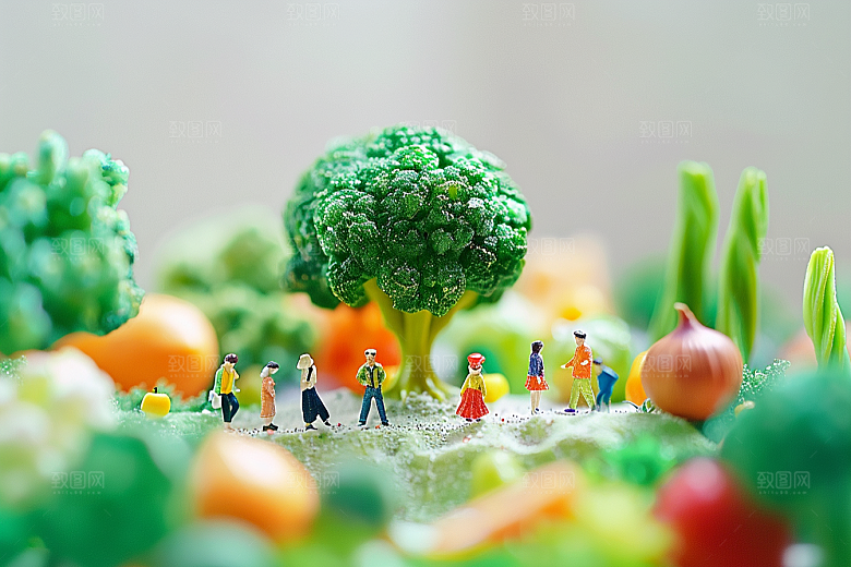 果蔬风景美食创意场景素材