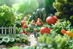 果蔬风景创意场景食物素材