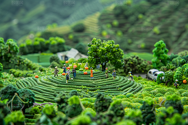 果蔬风景山水创意场景素材