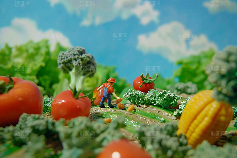 果蔬风景创意场景食材素材