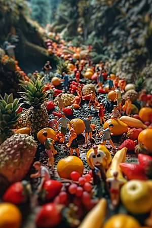 果蔬风景食材创意场景素材