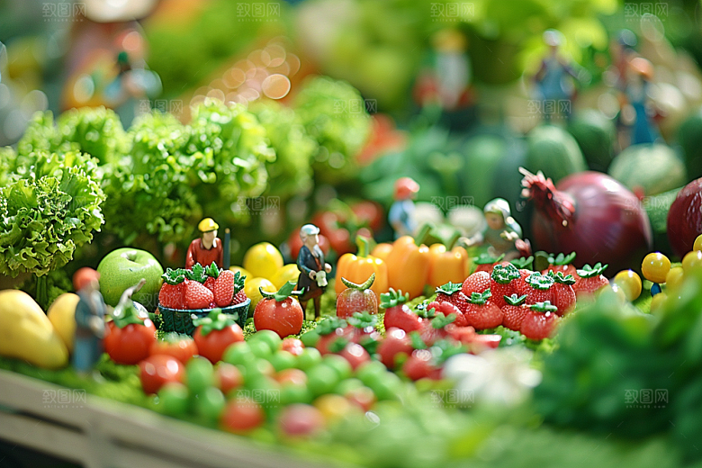 果蔬风景美食创意场景素材