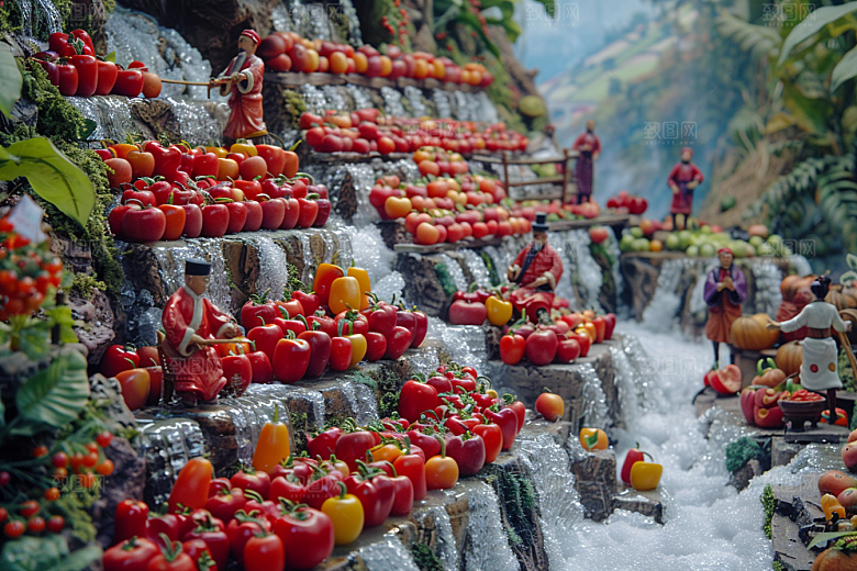 果蔬风景山水蔬菜水果素材