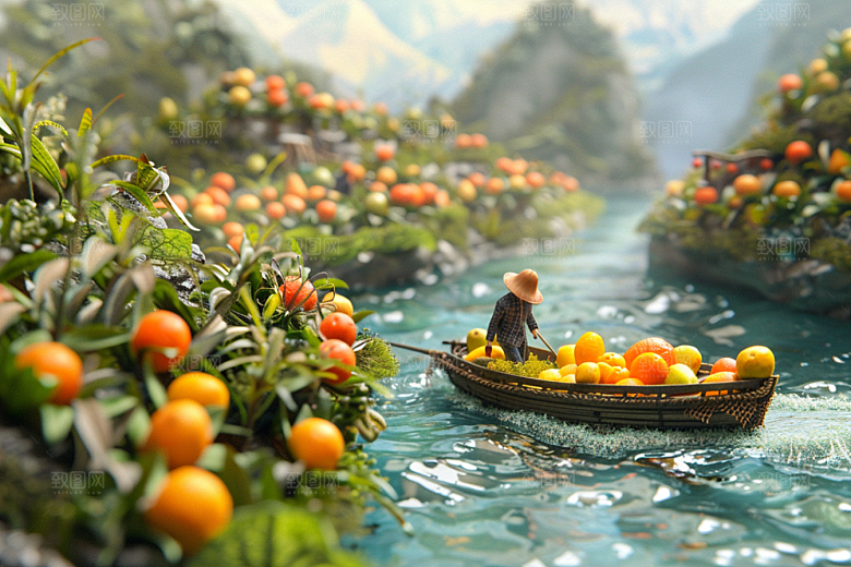 果蔬风景蔬菜水果山水素材