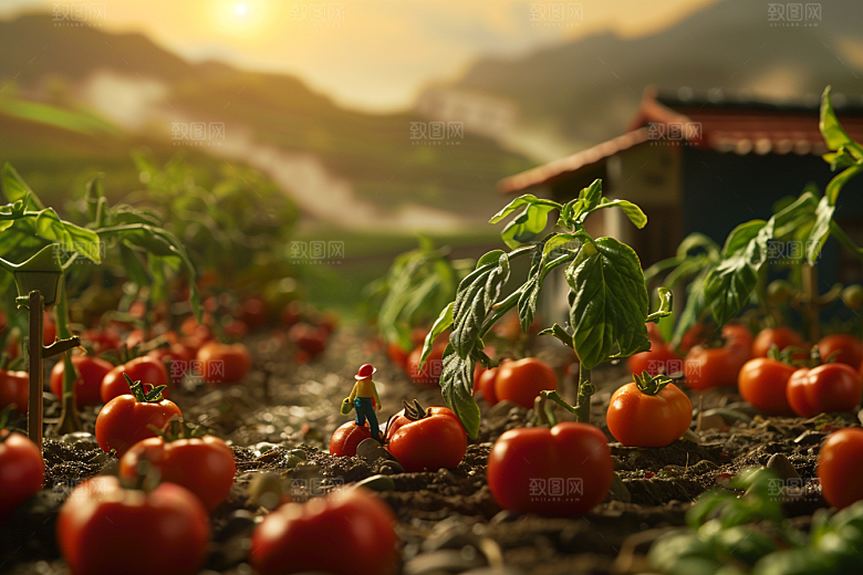 果蔬风景美食创意场景素材