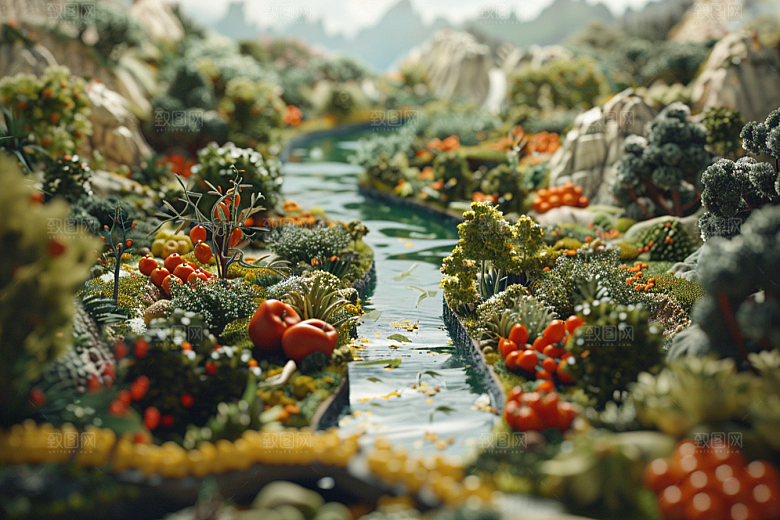果蔬风景美食设计素材