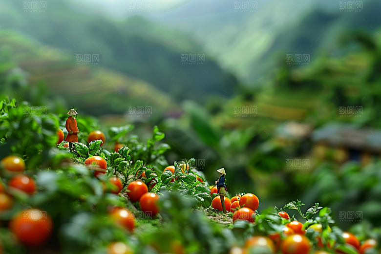 果蔬风景山川河流食材素材