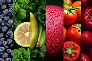 果蔬拼接新鲜水果蔬菜摄影图