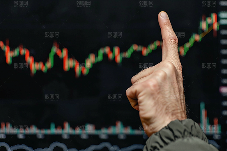 股市走向高清金融素材
