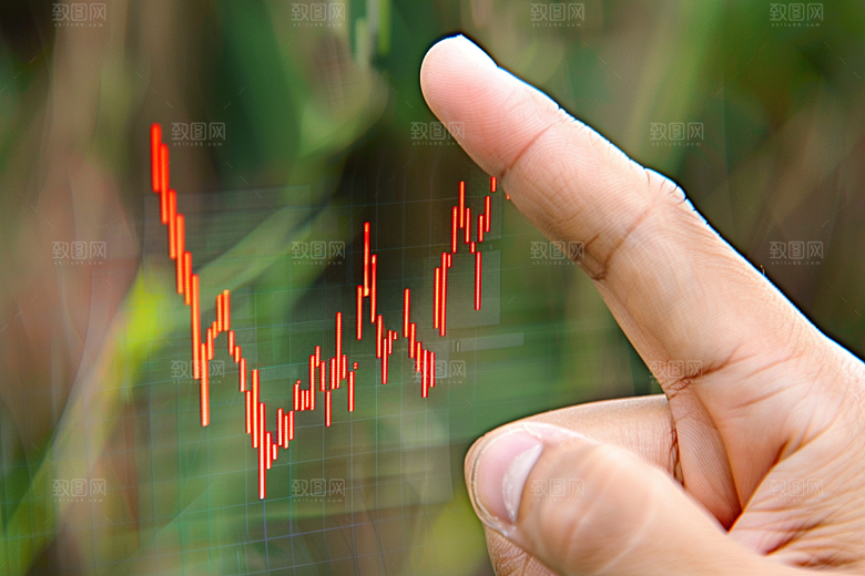 股市走向金融走势素材