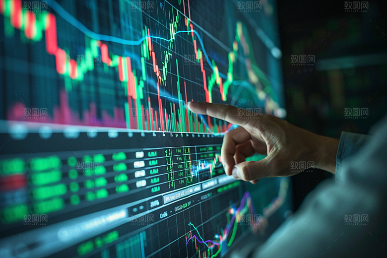 股市走向图表金融素材