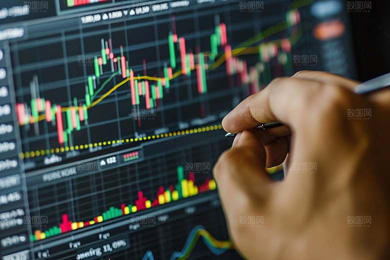 股市走向行情金融素材
