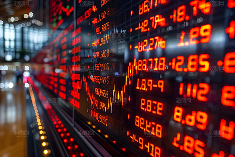 股市走向行情金融素材