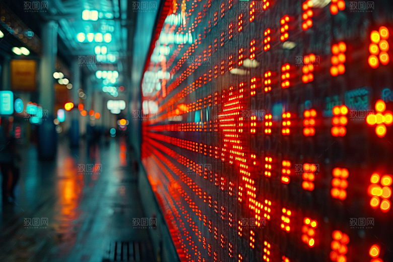 股市走向股票交易所素材